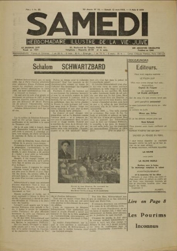 Samedi N°10 ( 12 mars 1938 )